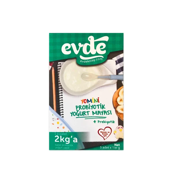 Evde Yomini Probiyotik Yoğurt Mayası Paket 5x 1 g e ürün görseli 1
