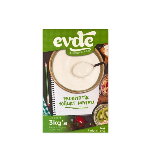 Evde Probiyotik Yoğurt Mayası Paket 5x1 g e ürün görseli 1