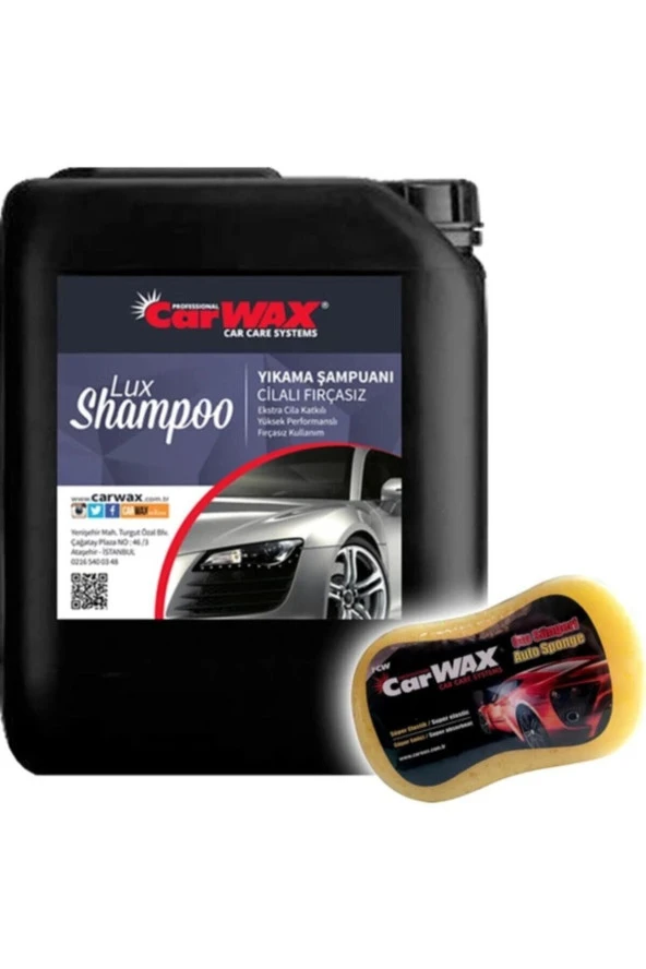 Carwax Cilalı Fırçasız Yıkama Şampuanı Gold Shine Shampoo 5 kg Uygulama Süngeri ürün görseli 1