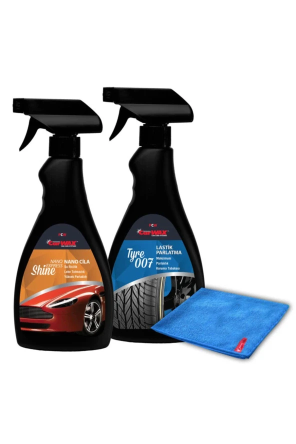 Carwax Nano Islak Cila - Lastik Parlatıcı 2'li Bakım Ve Koruma Seti ürün görseli 1