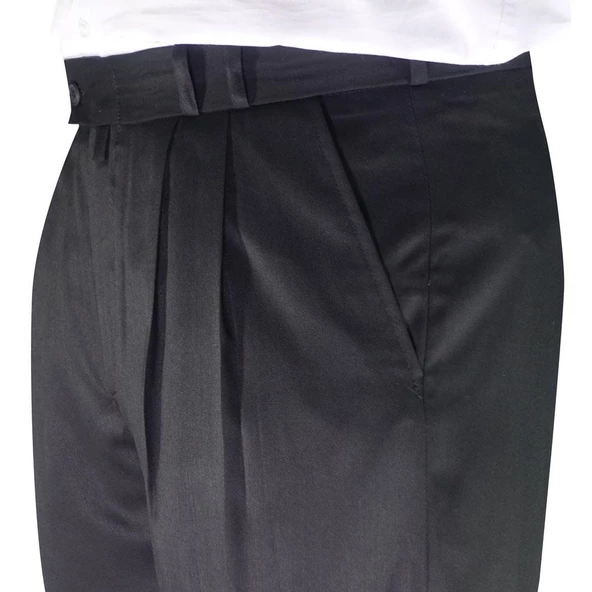 2 Pileli Klasik Pantolon Siyah - Resim 3