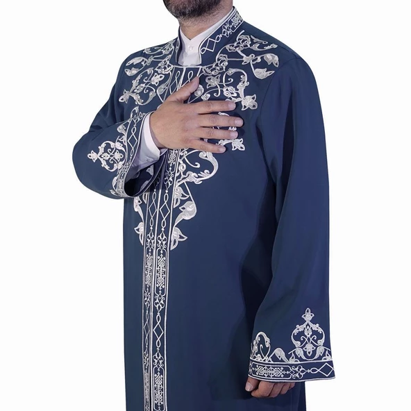 İmam Cübbesi Çelebi Lacivert - Resim 5