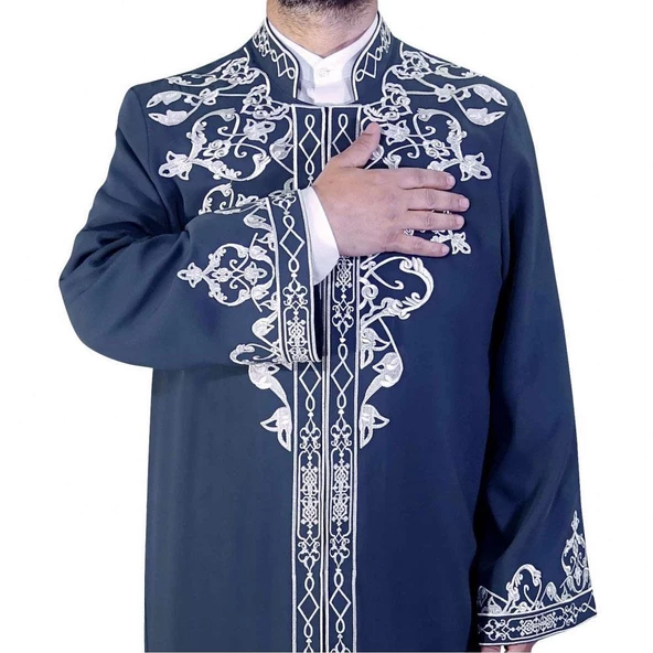 İmam Cübbesi Çelebi Lacivert - Resim 3