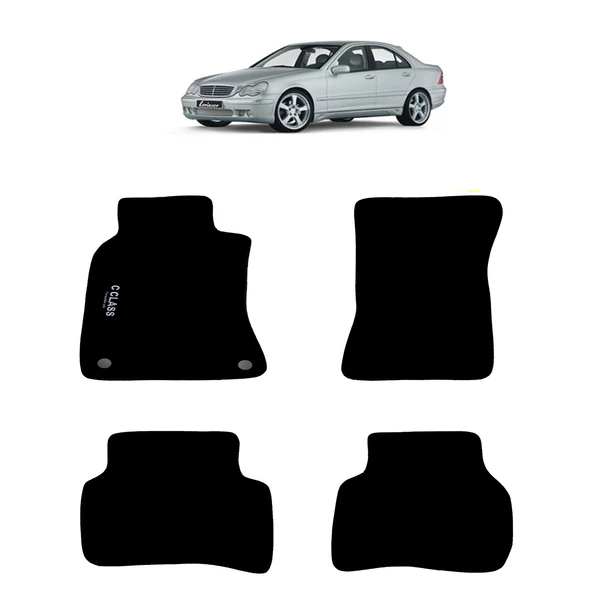 Rizline Mercedes C Serisi W203 2000-2007 Halı Paspas Siyah ürün görseli 1
