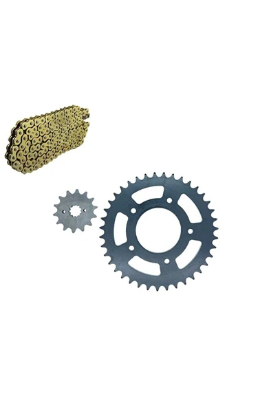 Cf Moto Sr 250 Nk 250 Zincir Dişli Seti Oringli Gold Zincir  ARASMOTO ürün görseli 1