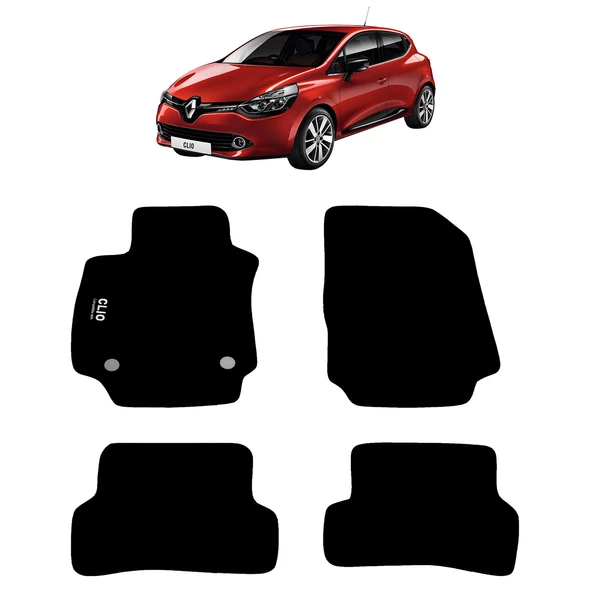 Rİzline Renault Clio 4 2012-2009 Halı Paspas Siyah ürün görseli 1