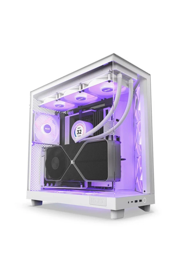 H Series H6 Flow RGB 3X120mm RGB (ATX, Micro-ATX, Mini-ITX) CC-H61FW-R1 Beyaz ATX Oyuncu Kasası ürün görseli 1