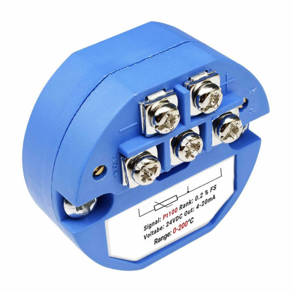 PT100 Sıcaklık Sensör Sinyali İçin 4-20mA Çevirici Transmitter Modül 0C / 200C DC 24V Rtd Termometre - Resim 2
