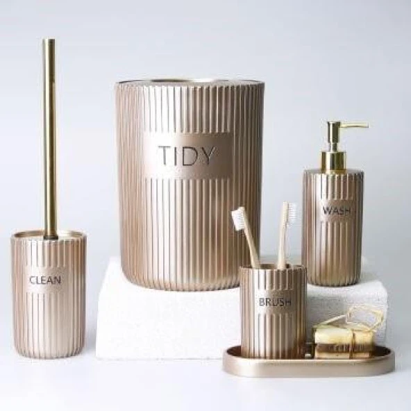 SELİM DEKOR GROOVED BANYO SETİ VİZON ürün görseli 1