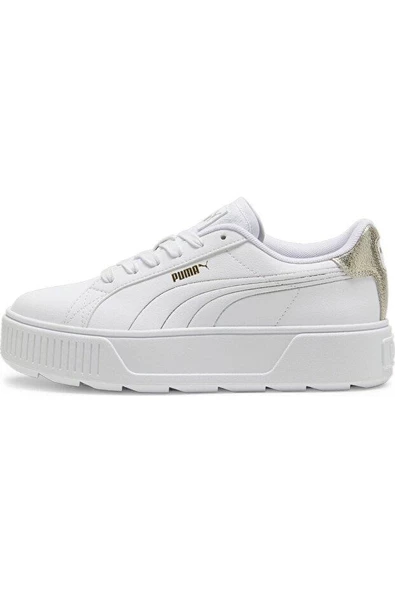 Puma Karmen Metallic Shine 395099 01 Kadın Sneaker Ayakkabı Beyaz Altın 36-40 ürün görseli 1