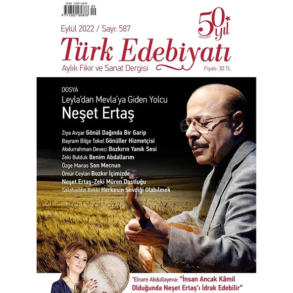 Türk Edebiyatı 587.Sayı Eylül 2022 ürün görseli 1