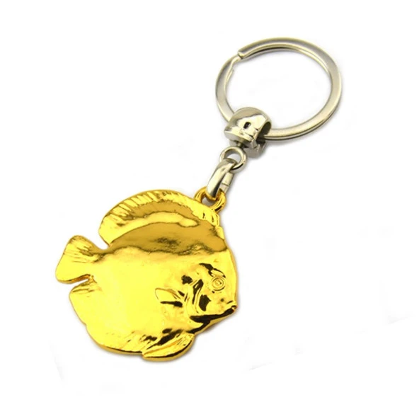 Discus Balık Anahtarlık - Gold Görünümlü - Resim 4