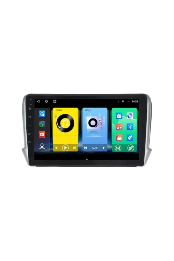 Newspace Peugeot 208-2008 Android 6Gb Ram 128Gb Rom 8 Çekirdek Carplay Multimedya ürün görseli 1