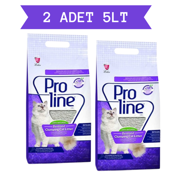 Pro LineProline Lavanta Kokulu İnce Taneli Topaklanan Kedi Kumu 5 LT 2 ADET ürün görseli 1