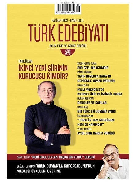 Türk Edebiyatı 596.Sayı Haziran 2023 ürün görseli 1