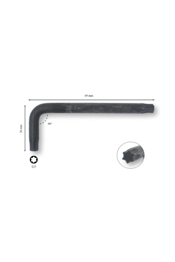 CetaForm T27 Torx Allen (Alyan) Anahtar ürün görseli 1