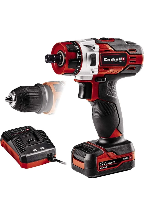 Einhell Te-Cd 12/1 X-Li (1X2,0 Ah) Akülü Vidalama - 4513592 ürün görseli 1