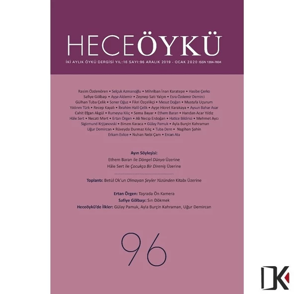 Hece Öykü 96.Sayı Aralık 2019-Ocak 2020 ürün görseli 1