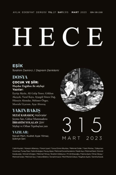 Hece 315.Sayı Mart 2023 ürün görseli 1