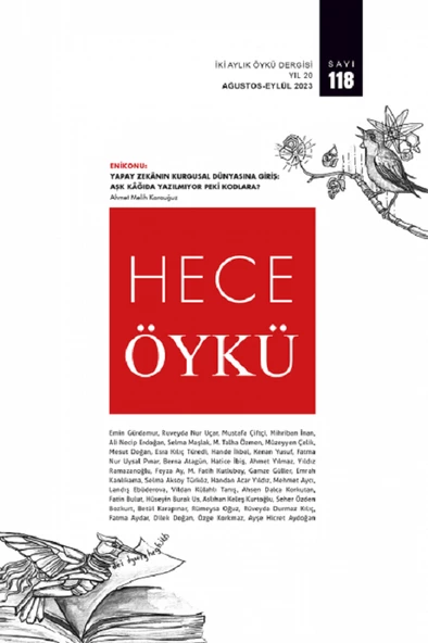 Hece Öykü 118.Sayı Ağustos-Eylül 2023 ürün görseli 1