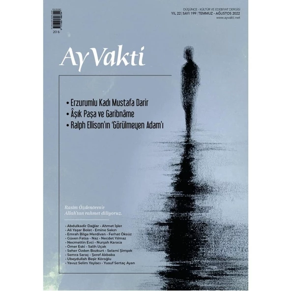 Ay Vakti 199.Sayı Temmuz-Ağustos 2022 ürün görseli 1