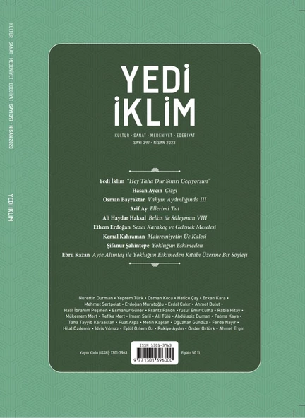 Yedi İklim 397.Sayı Nisan 2023 ürün görseli 1