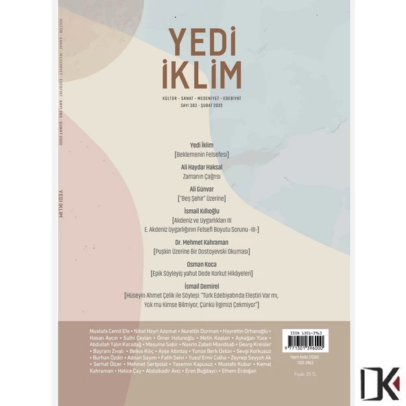 Yedi İklim 383.Sayı Şubat 2022 ürün görseli 1