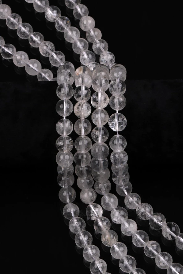 Kristal Kuvars Doğal Taş Dizi 10 mm Küre Kesim ürün görseli 1