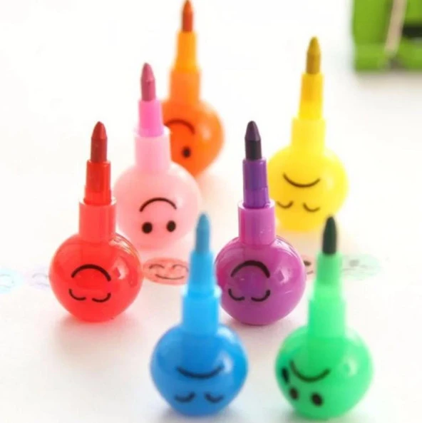 Emoji Yumurtlayan Yuvarlak Renkli Kalem 4 Grup 28 Uç ürün görseli 1