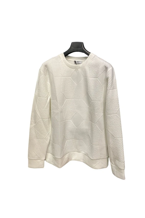 PREMİUM SVR O YAKA DESENLİ TRİKO SWEAT ürün görseli 1