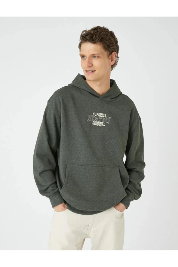 4WAM70120MK Koton Erkek Sweat KAHVERENGİ ürün görseli 1