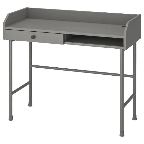 Hauga Gri Renk 100X84 cm Çalışma Masası Çekmeceli Meridyendukkan ürün görseli 1