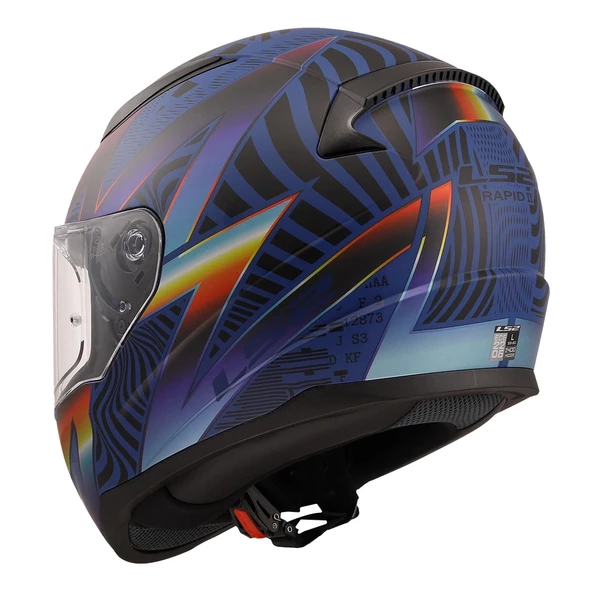 LS2 RAPID 2 OPTIK MAT MAVİ-MOR KASK - Resim 6