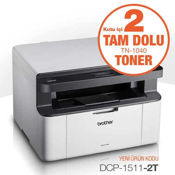 BROTHER Mono Laser Mfp A4 Yazıcı 20ppm DCP-1511-2T ürün görseli 1