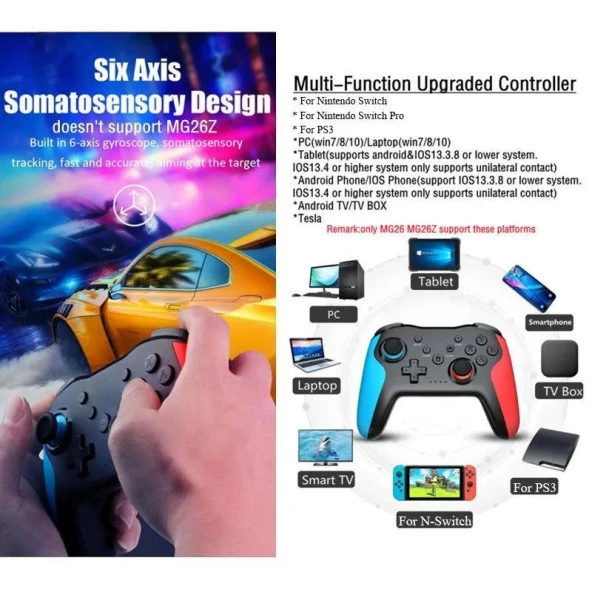 Android IOS PC Tablet Smartphone N.Switch PS3 PS4 TV Box Uyumlu Joystick Gamepad - Resim 3