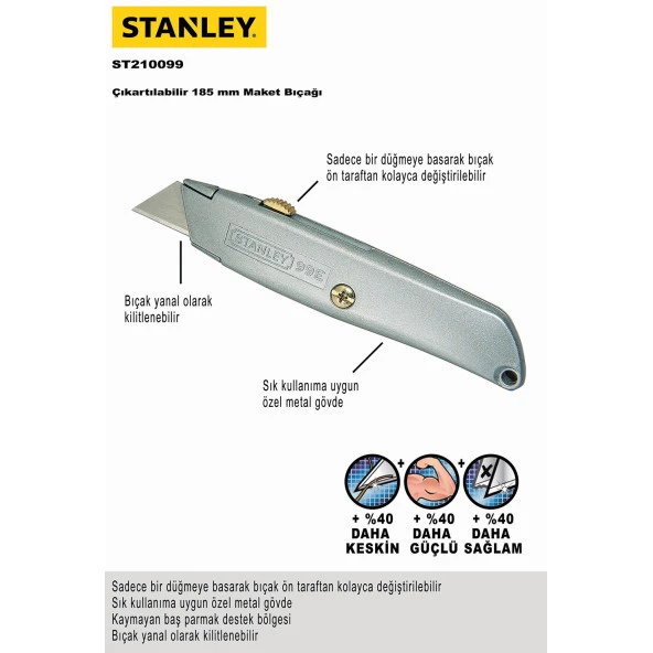 MAKET BIÇAĞI 155MM 99E RETRACTABLE - Resim 2