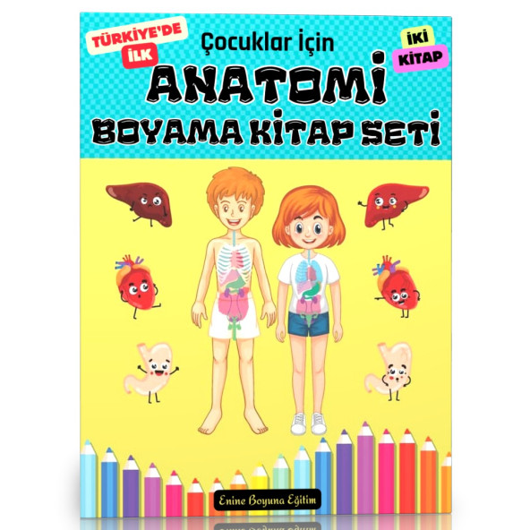 Çocuklar İçin ANATOMİ Boyama Kitap Seti (2 Süper Kitap) ürün görseli 1
