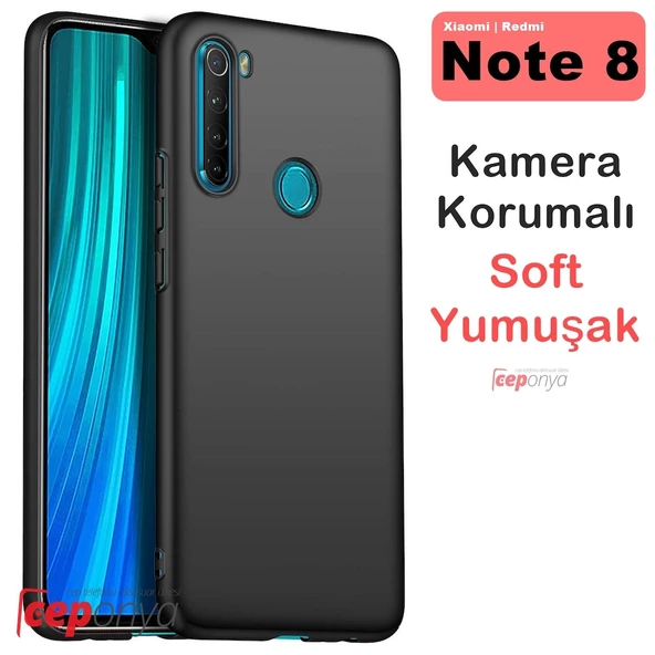 Xiaomi Redmi Note 8 Kamera Çıkıntılı Soft Silikon ürün görseli 1