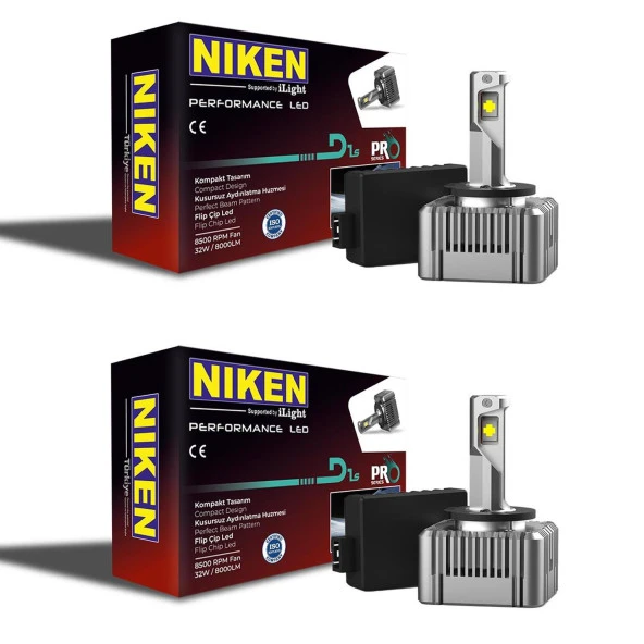 Niken D1S Led Xenon 6500K 8000 Lumen Beyaz Işık 2 ADET ürün görseli 1