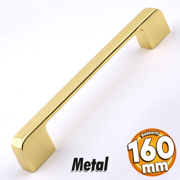Arel Kulp Mobilya Mutfak Dolabı Çekmece Dolap Kulpları Kapak Kulpu Kulbu Gold Altın 160 mm Metal ürün görseli 1