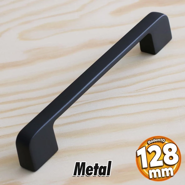 Arel Kulp Mobilya Mutfak Dolabı Çekmece Dolap Kulpları Kapak Kulpu Kulbu Siyah 128 Mm-12.8 Cm Metal ürün görseli 1