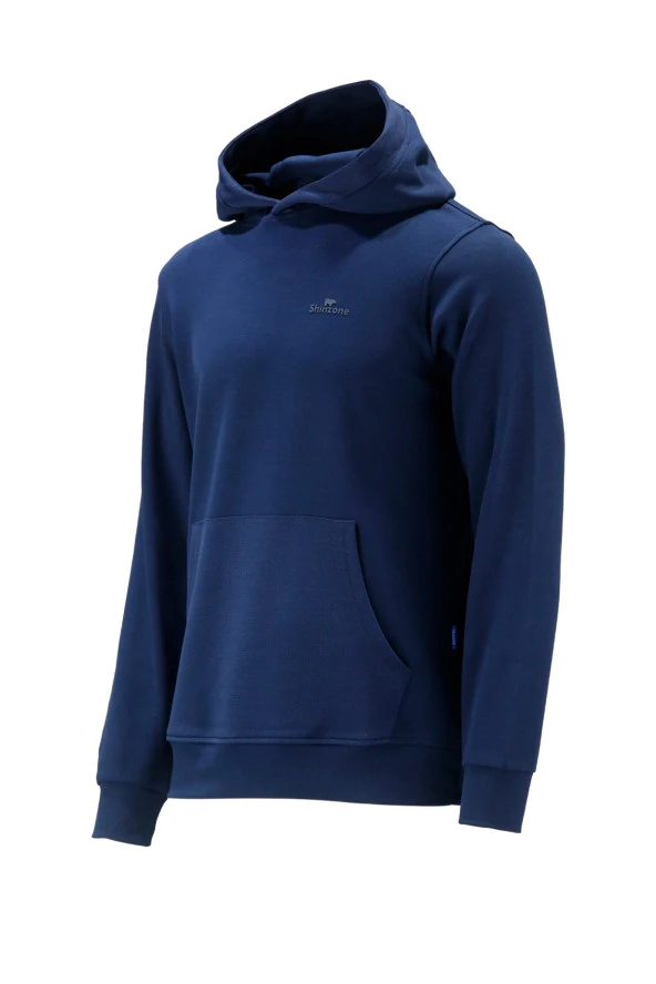 Erkek Standart Fit Kapüşonlu Cepli Koyu Sweatshirt ürün görseli 1