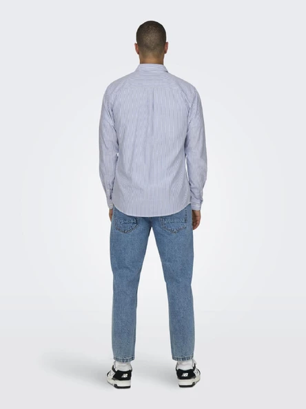 ONLY&SONS Erkek Çizgili Gömlek 22027766 - Resim 2