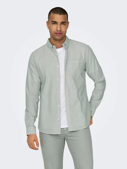 ONLY&SONS Erkek Çizgili Gömlek 22027766 ürün görseli 1