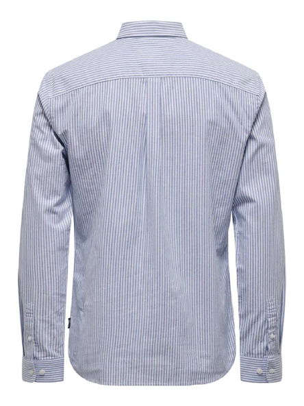 ONLY&SONS Erkek Çizgili Gömlek 22027766 - Resim 7