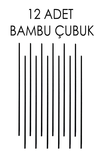 Bambu Oda Kokusu Çubuğu 20 cm 12 Adet - Ilgaz Doğal Siyah Bambu Çubukları ürün görseli 1