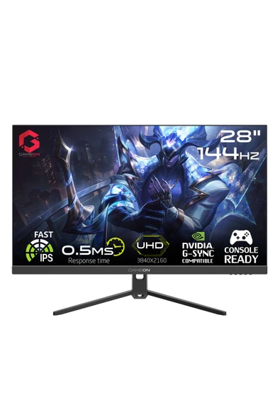 GAMEON 28" IPS 4K UHD 144Hz 2.1 HDMI Siyah Oyuncu Monitörü ürün görseli 1