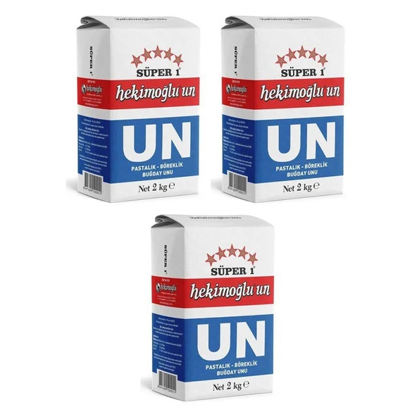 Hekimoğlu Un 2 kg 3 lü ürün görseli 1