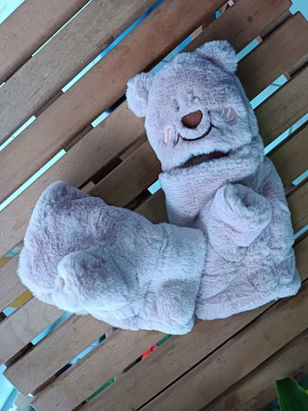 Peluş Tüylü Yetişkin Çocuk Uyumlu Eldiven - Resim 2