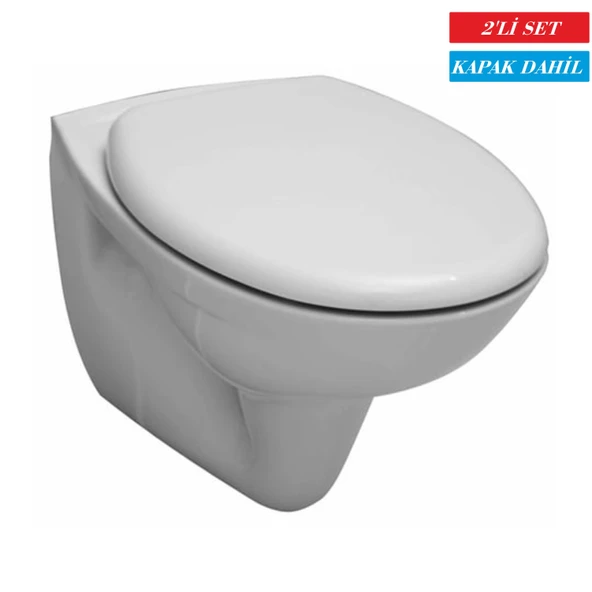 Serel Basic 52 cm Asma Klozet+Serel Fulya Akdeniz Thermoplast Klozet Kapağı ürün görseli 1